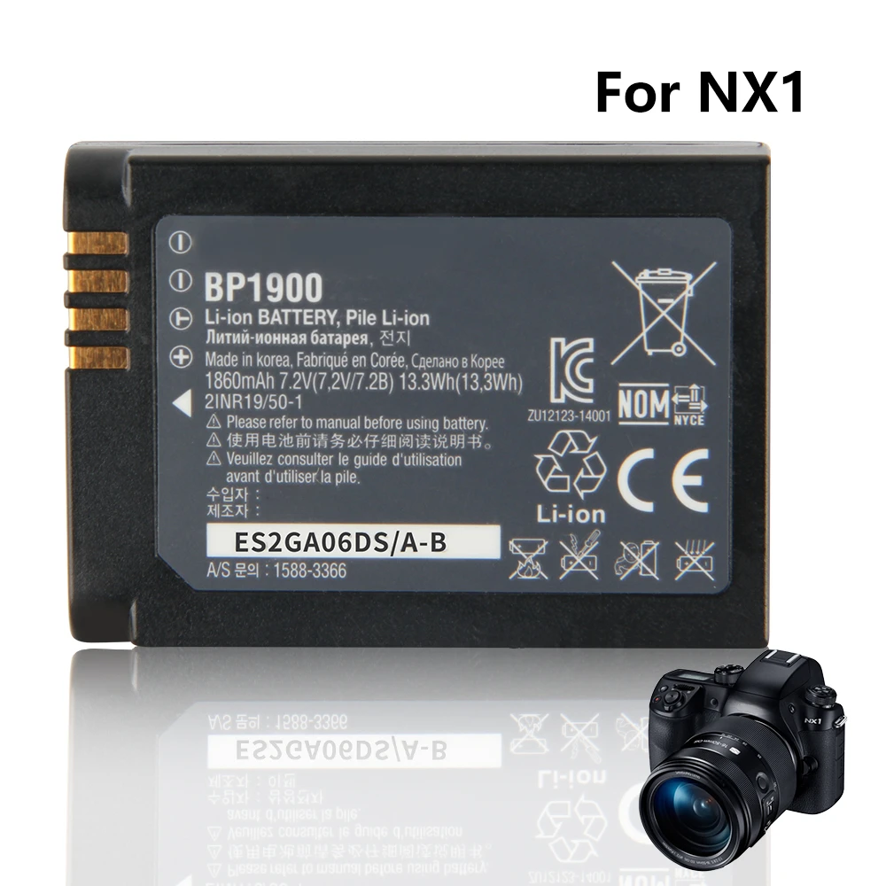 Batteria Per Fotocamera Intelligente Bp1900 Batteria Samsung Per Batteria Di Ricambio Samsung Nx1 1860Mah