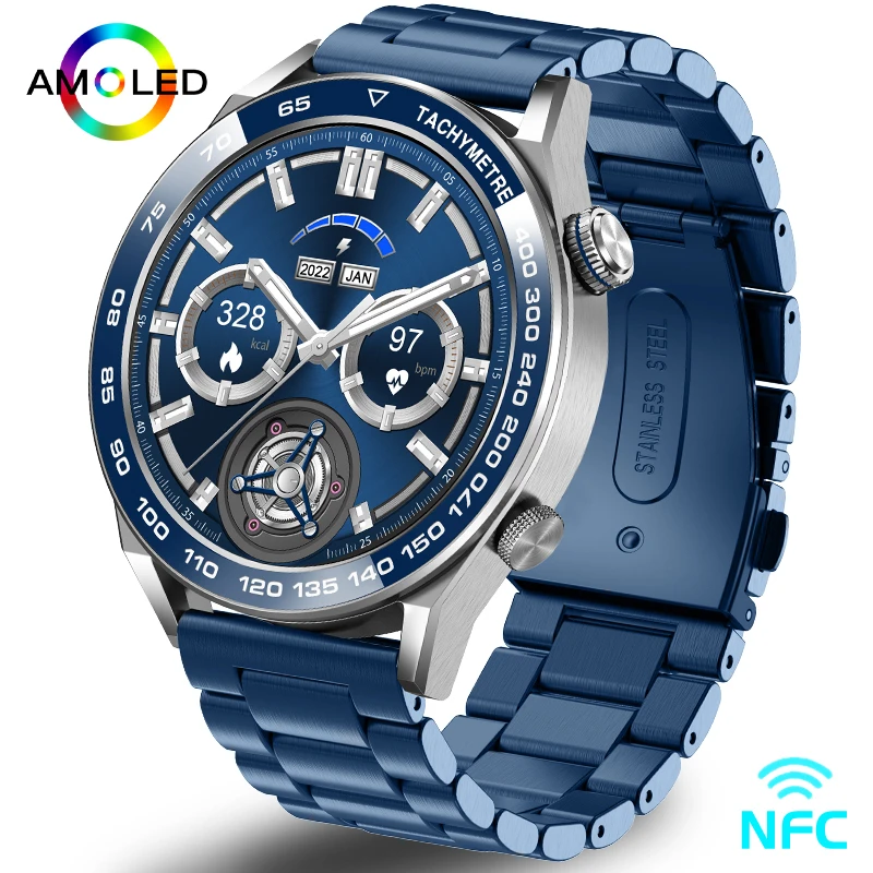 2023 New Smart Watch Men Ai Voice Assistant Full Touch Bracciale Fitness Sport Orologi Bluetooth Call Smart Clock Men Smartwatch