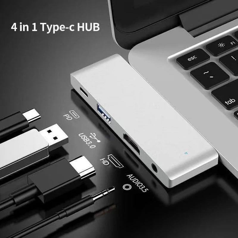 Tipo C Dock Hub Adattatore Da Usb C A Hdmi Compatibile 4K Usb-C Per Macbook Pro Type C Dock Per Ipad Pro 2018 Macbook Pro Samsung S9