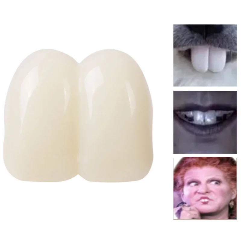 Film Hocus Pocus Funny Resin Teeth Cosplay Witch Winifred Sanderson Cute Trick Bunny Big Front Tooth Halloween Masquerade Prop