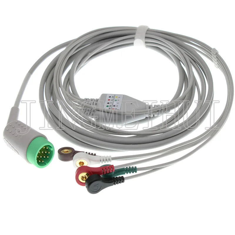 12Pin Ecg Ecg 3/5 Cavi Cavo Di Un Pezzo E Elettrodo Leadwire Per Medtronic Lifepak 12/20/120.