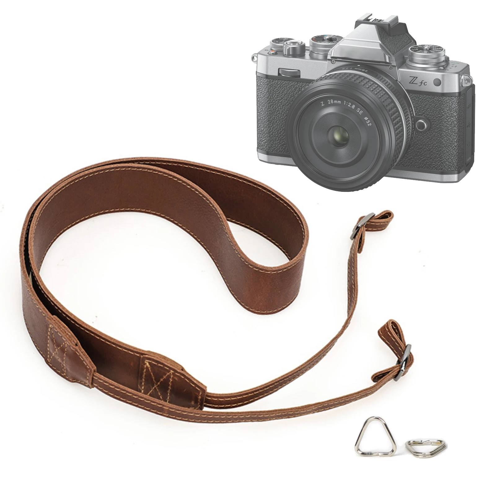 Reflex Vintage, Dslr Sierra Series Tracolla O Tracolla In Vera Pelle Per Fotocamera Sony Nikon Canon Eos Olympus A9 Zfc
