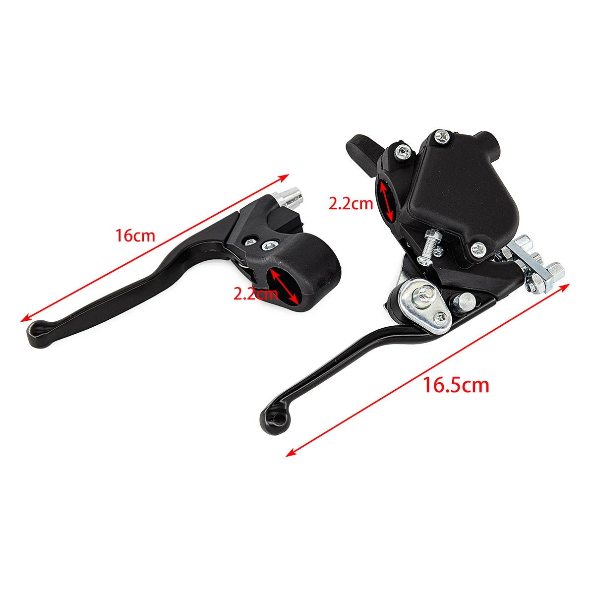 22Mm 7/8 "Leva Del Freno A Mano Anteriore Doppia Acceleratore A Pollice Per Mini Moto Quad Pit Dirt Bike Atv Lato Sinistro O Destro