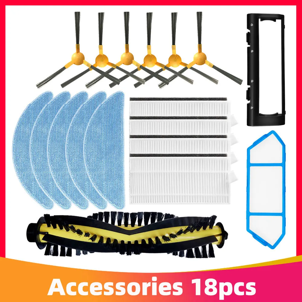 Compatibile Per Ikhos Create Netbot S15 Neatsvor X500 Tesvor X500 Pro Spazzola Laterale Principale Filtro Hepa Tappetino Per Mop Parte Di Ricambio Per