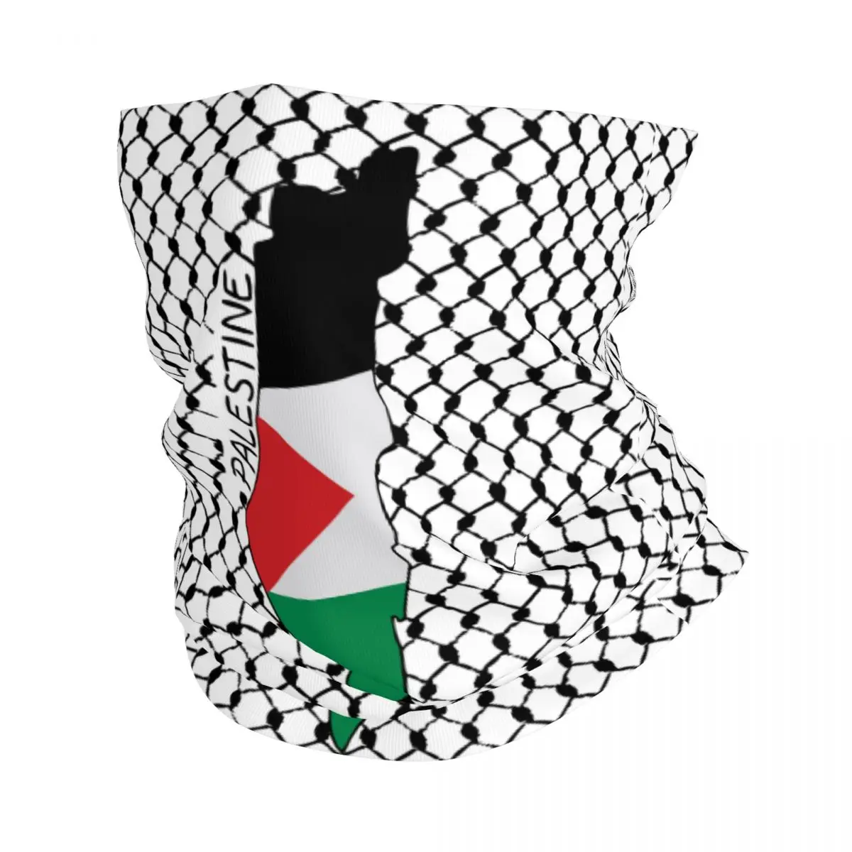 Palestina Bandiera Mappa Palestinese Kufiya Hatta Bandana Scaldacollo Tradizionale Modello Keffiyeh Sciarpa Magica Passamontagna Unisex Adulto
