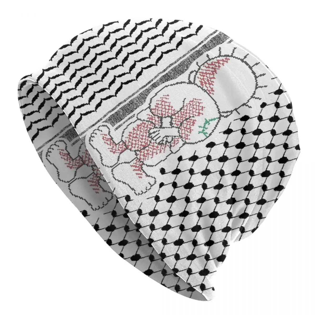 Caricatura Unisex Di Handalah Palestinese In Tatuaggi Realistici Palestina Kufiya Keffiyeh Pattern Berretti Accessori Per Cappelli