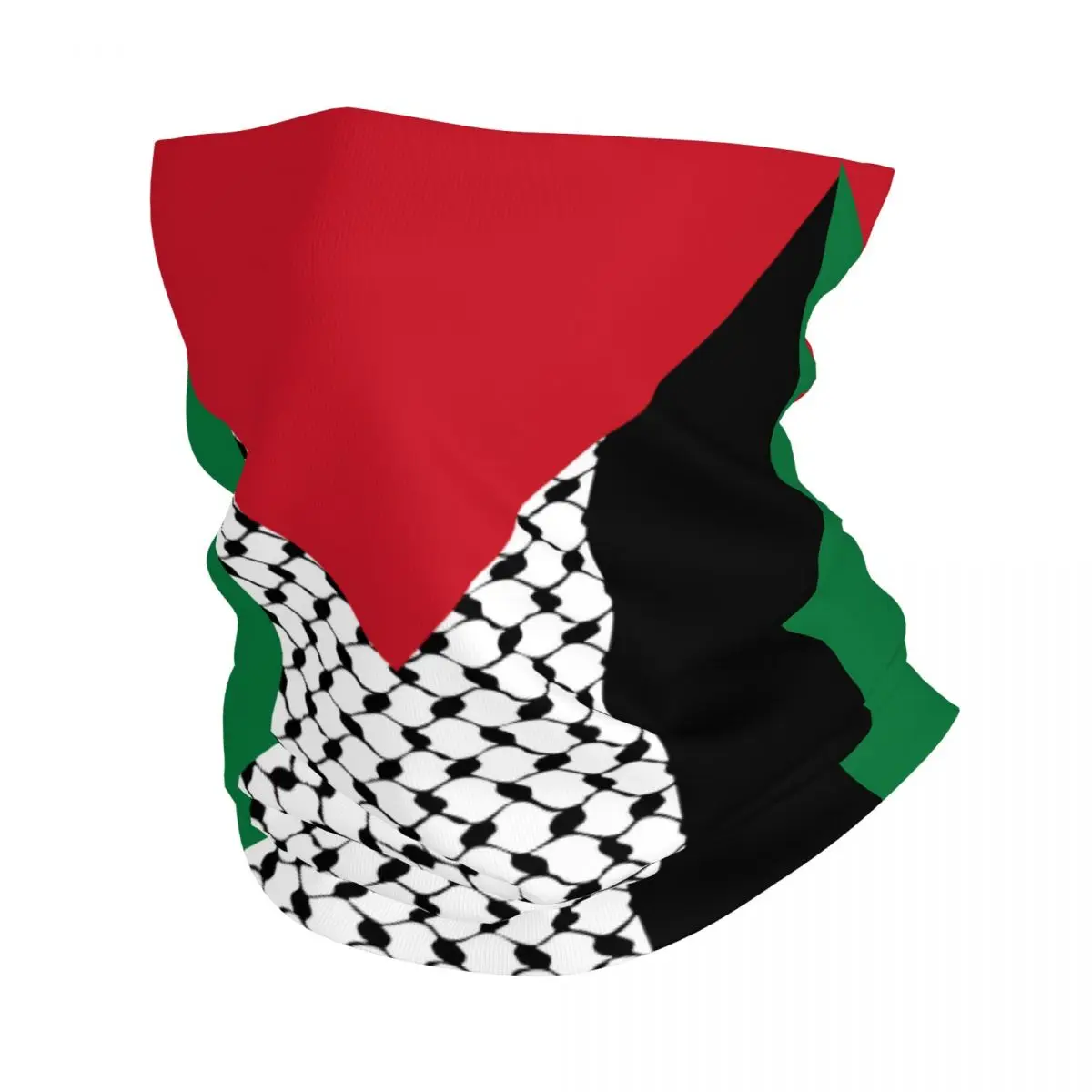 Palestina Flag Bandana Neck Cover Printed Palestinese Hatta Kufiya Kefiyeh Pattern Sciarpa Magica Passamontagna Multifunzionale Adulto