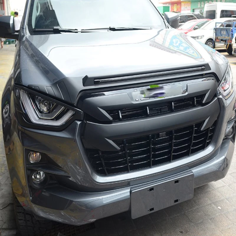 Per Isuzu D Max D-Max Dmax 2021 2022 Car Abs Nero Paraurti Anteriore Griglia Centrale Griglia Decor Strip Covers Kit Trim