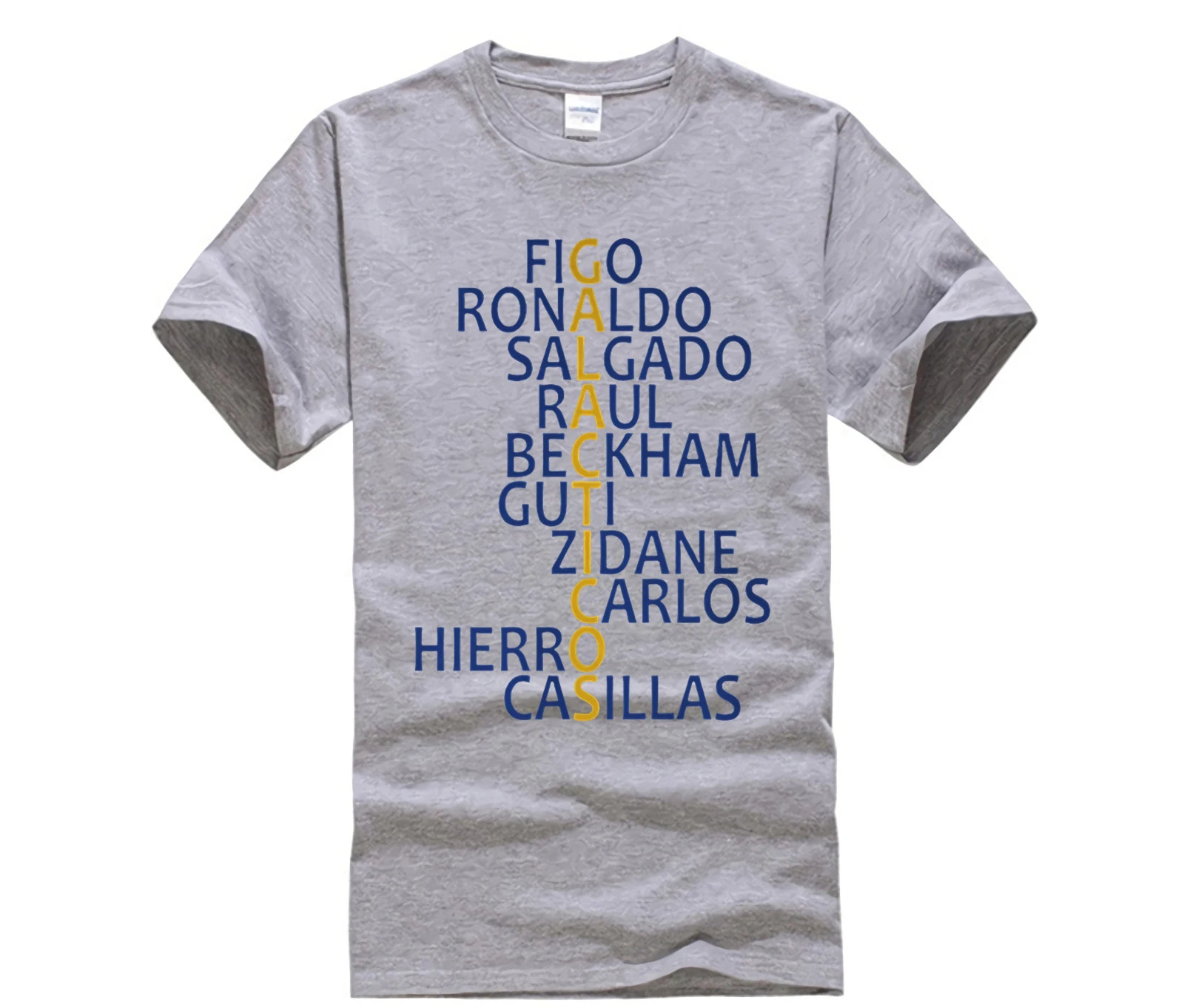 Hot Madrid Retro Crossock Tee T Shirt Figo Beckham Guti Zidane Jason Casillas T-Shirt Reali Per Ronaldo Raul Fans Mercede