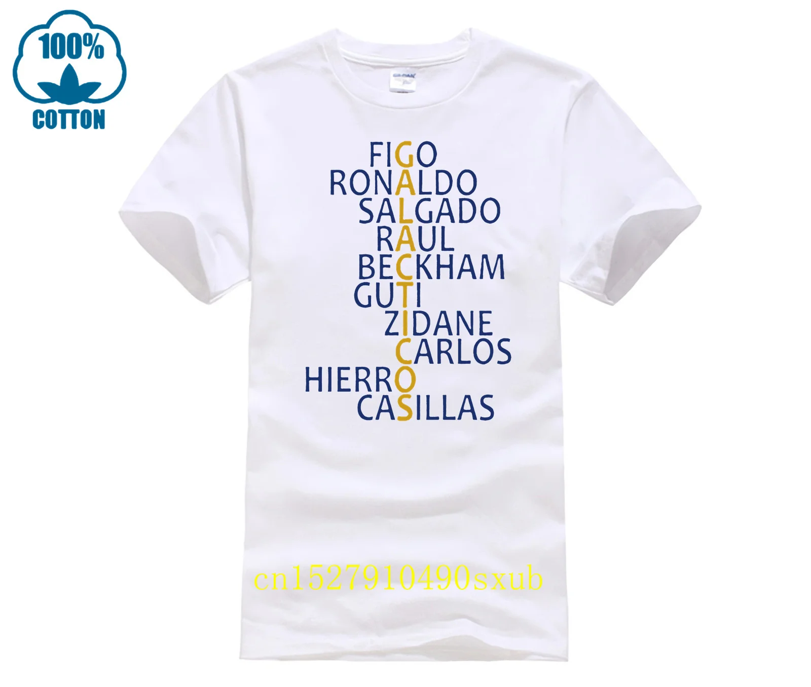 Hot Madrid Retro Crossock Tee T Shirt Figo Beckham Guti Zidane Jason Casillas T-Shirt Reali Per Ronaldo Raul Fans Mercede