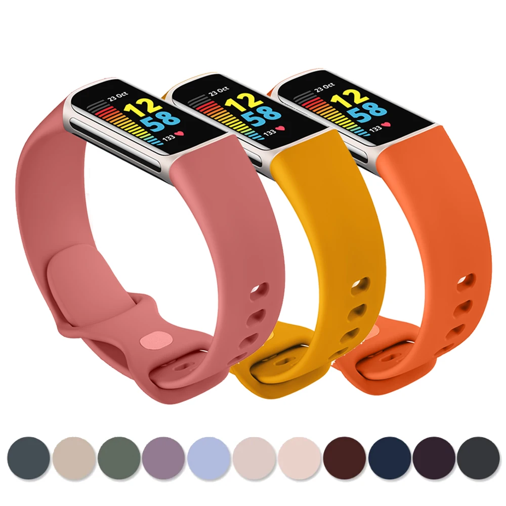 Cinturino Morbido Smatwatch Per Fitbit Charge 5 Cinturino Regolabile A 6 Cinturini Per Fitbit Charge 5/Charge 6 Correa Wistband Sostituzione