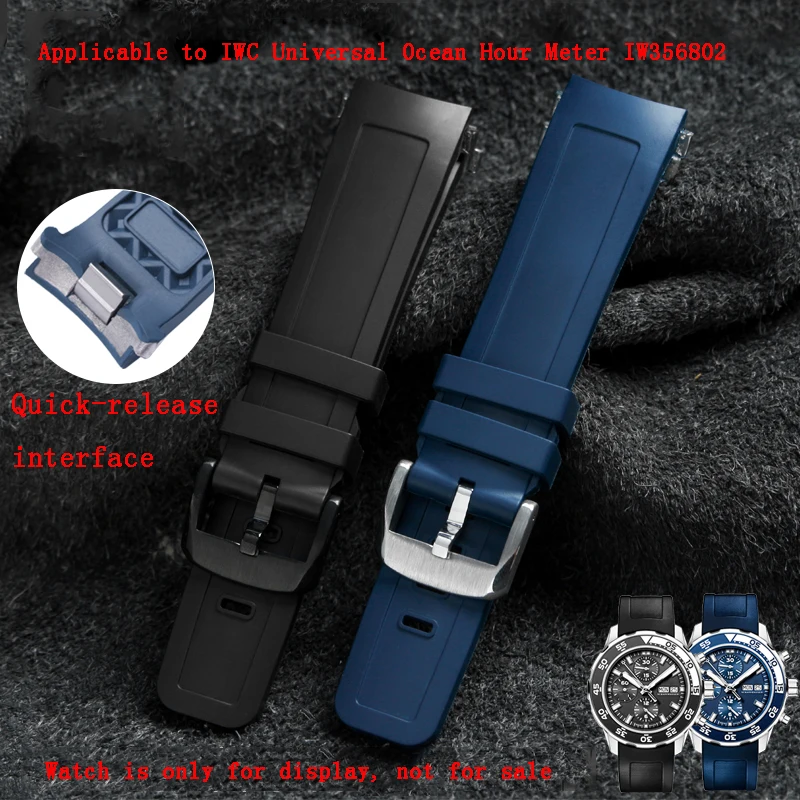 Cinturino Per Orologio Da Uomo In Gomma Fluorurata Di Qualità Impermeabile Da 22Mm Per Iwc Aquatimer Family Iw3768/3290/3568/3767 Di Sequenza