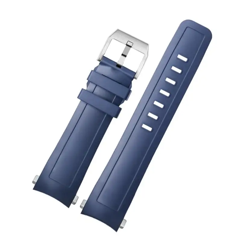 Pcavo 22Mm Cinturino In Silicone Di Gomma Fluorurata Di Qualità Per Iwc Aquatimer Family Iw3768/3290/3568/3767 Orologio Nero Impermeabile Da Uomo