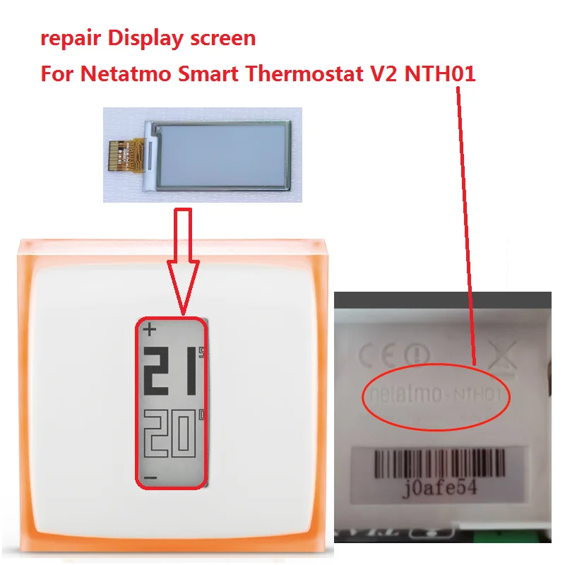 Display Lcd Per Netatmo Smart Termostato V2 Nth01 Per La Riparazione Dello Schermo Netatmo N3A-Thm02