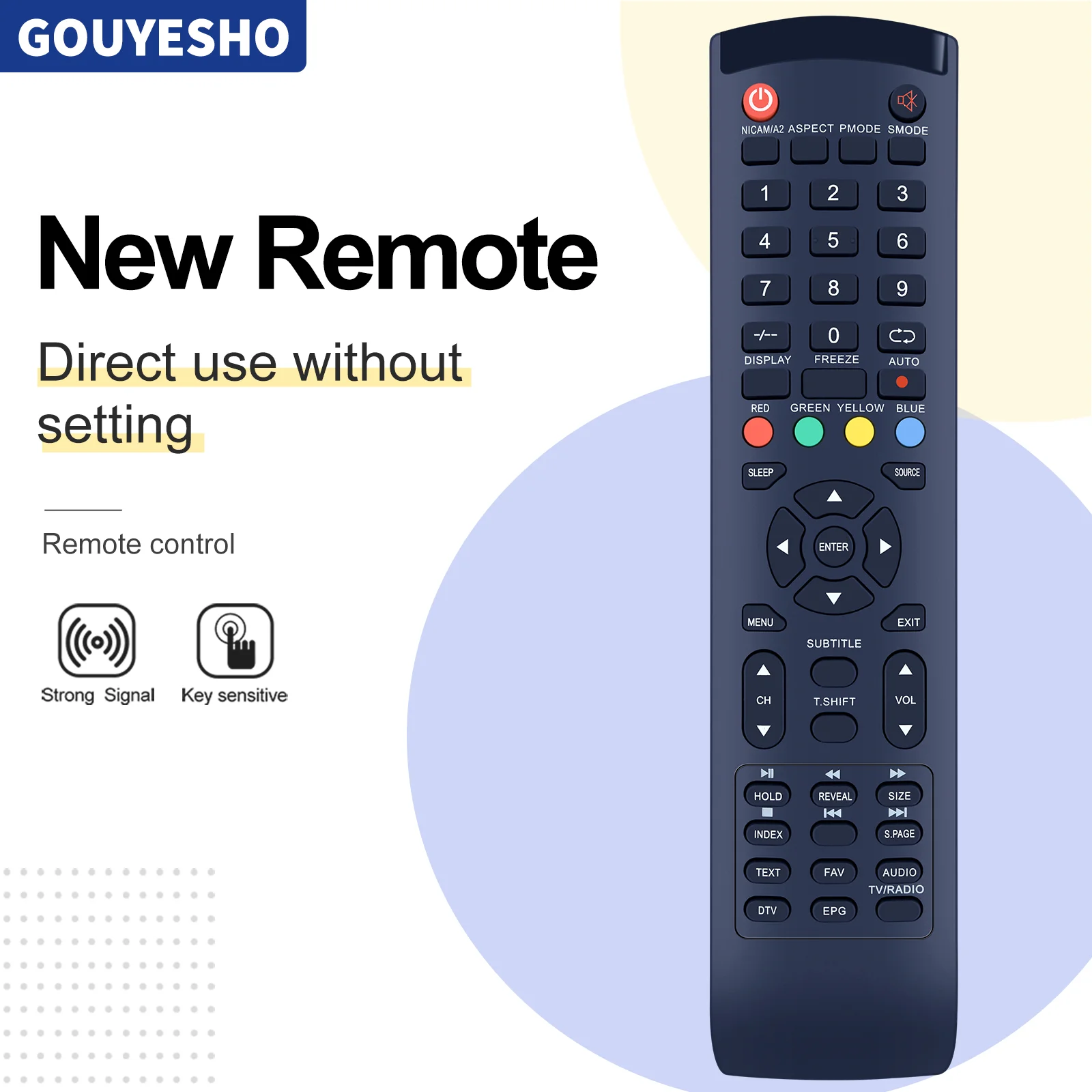 Nuovo Telecomando Per Aiwa Y-72C3 Turbo-X Vivax Tv-40Le140T2S2 Zol Nordmende Nd40N2000H Smart Tv