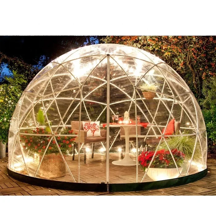 Tende Trasparenti Della Cupola Della Casa Geodetica Trasparente Dell'Igloo Del Giardino Di 12Ft Per L'Hotel All'Aperto