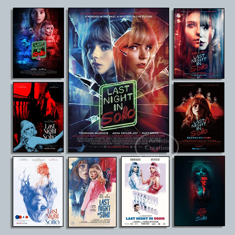 Ultima Notte A Soho Movie Print Art Canvas Poster Per Soggiorno Decor Home Wall Picture