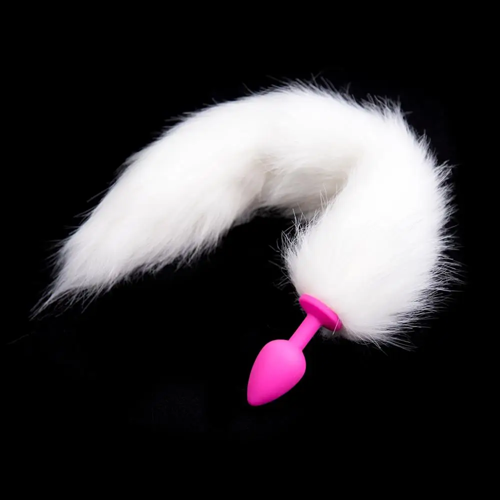 Silicone Frisky Faux Fur Coda Di Volpe Butt Plug In Silicone Unisex Adulto Fancy Dress Costume Cosplay Halloween Party