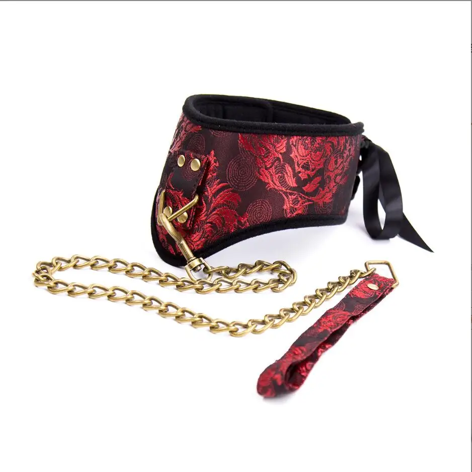 Candway Sexy Collar Bondage Bdsm Guinzaglio Catena Di Ritenuta Giocattoli Del Sesso Schiavo Frisky Lacy Neck Ring Harness Per Le Donne Flirtare S2707