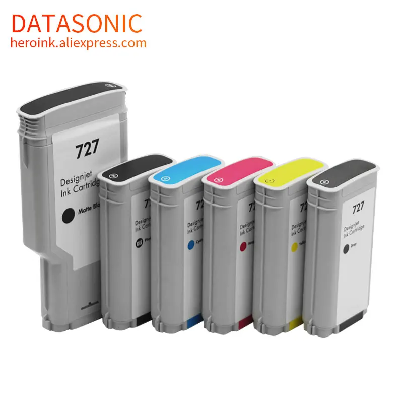 Compatibile Dat Per Cartuccia D'Inchiostro 727 Per Stampante Hp Designjet T920 T2500 T930 T1530 T2530 T1500 (Pbk C M Y Gy Mbk) 300Ml