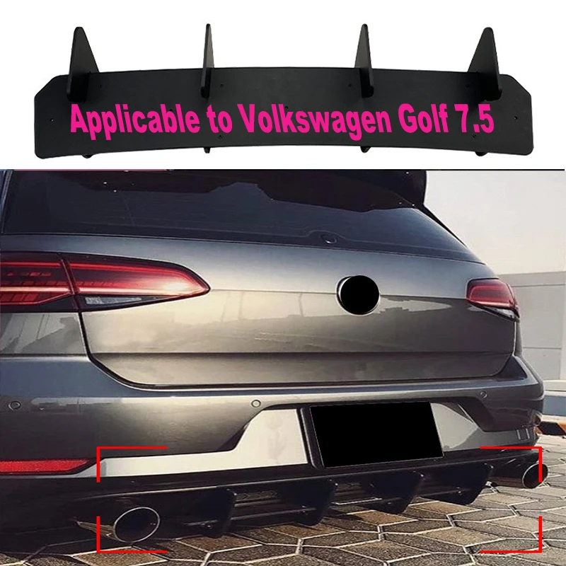 Applicable To Volkswagen Golf 7.5 Gti Wind Knife Rear Lip Rear Blade Spoiler Modification