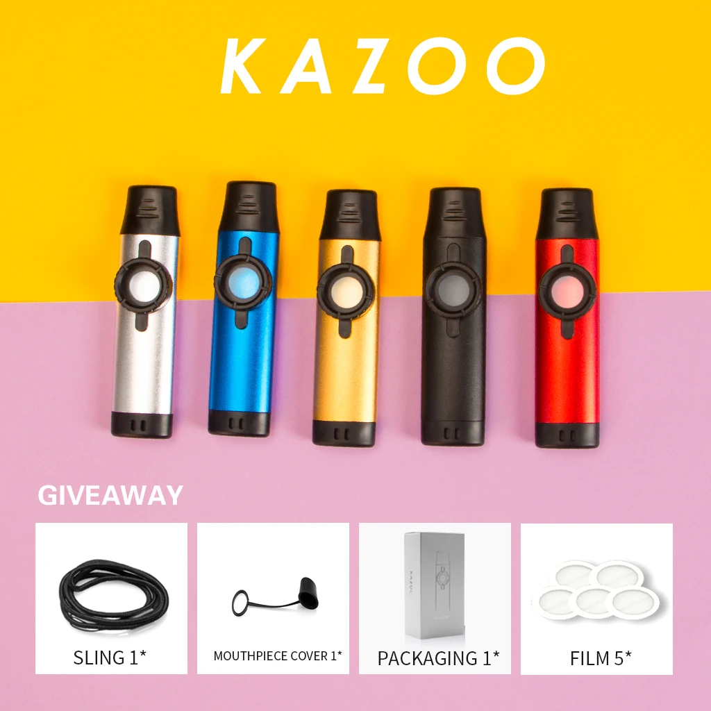 Professional Kazoo Metal Resin Kazu Flute Woodwind Instrument Wood Kazoo Diaframma Bocca Musica Regali Invia Regali Dropshipping