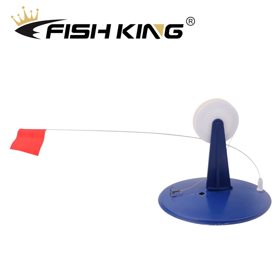 Fish King Bandiere Per Canne Da Pesca Sul Ghiaccio Attrezzature Per La Pesca Sul Fiume Tip Up Ice Fishing Pole Comodo Sistema Di Frenatura Per La Pesc