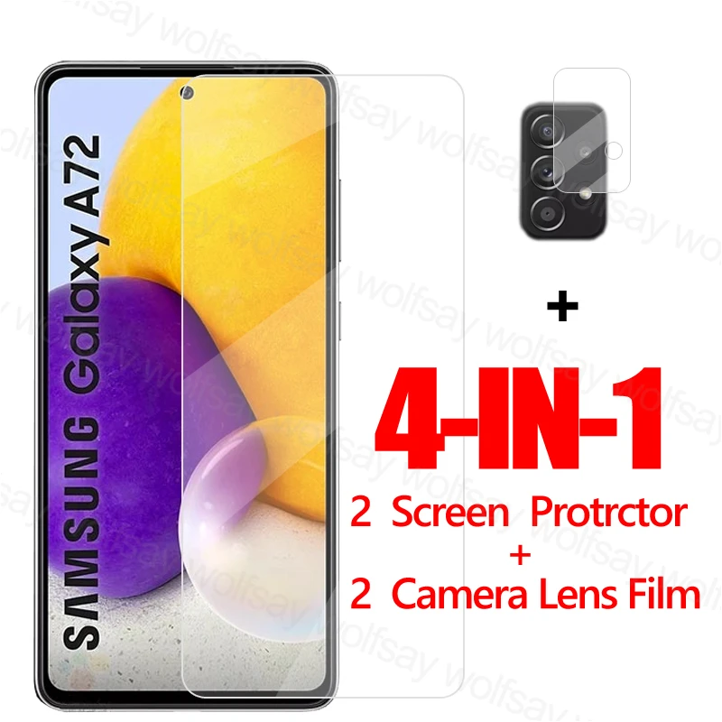 Pellicola Salvaschermo 2.5D Per Samsung Galaxy A72 Vetro Per Samsung Galaxy A72 Pellicola Protettiva Per Telefono In Vetro Temperato Per Samsung A72
