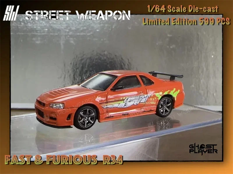 Street Warrior 1:64 Fast & Furious Skyline Gtr (Bnr34) Diecast Model Car