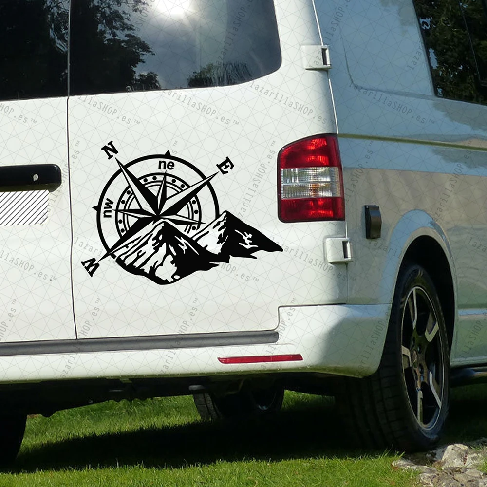 Pink Of The Winds Adventure Sticker Brujula Navigation Mountain Stickers Car 4X4 Offroad Offroad Valigie Moto Camper Van Campervan Sticker Vinile Gran
