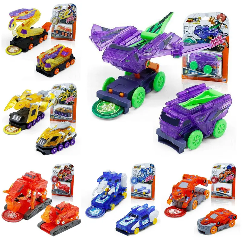 Screechers Wild Explosion Speed Fly Deformation Car Beast Attack Action Figures Cattura Flip Transformation Giocattoli Per Bambini
