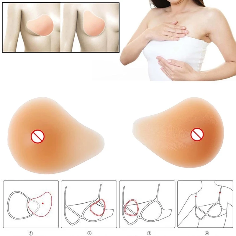 150/500G Silicone Falso Seno Falso Falso Protesi Seno Super Morbido Silicone Gel Pad Supporta Spirale Artificiale Per Le Donne