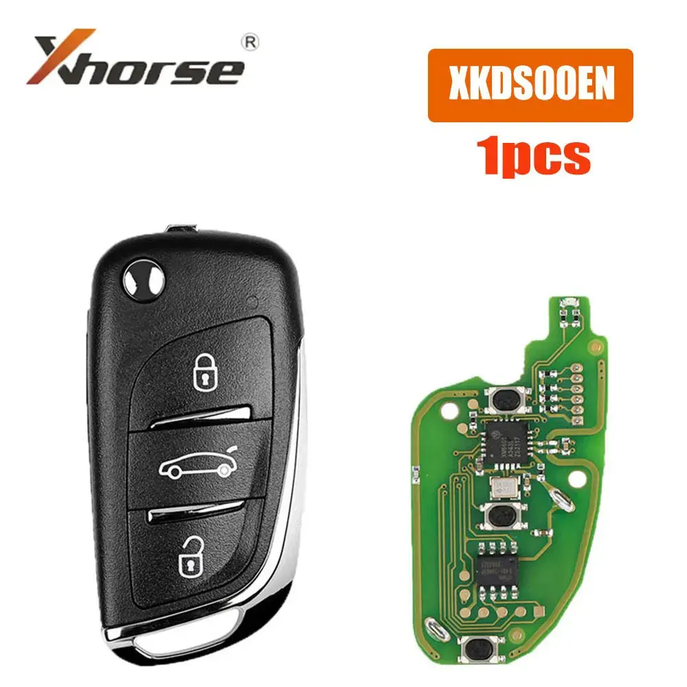 1 Pz Xhorse Xkds00En Wire Remote Key 3 Pulsanti Vvdi2 X002 Chiave Auto Per Volkswagen Ds Chiave A Distanza Per Vvdi2/Vvdi Mini Key Tool/Max