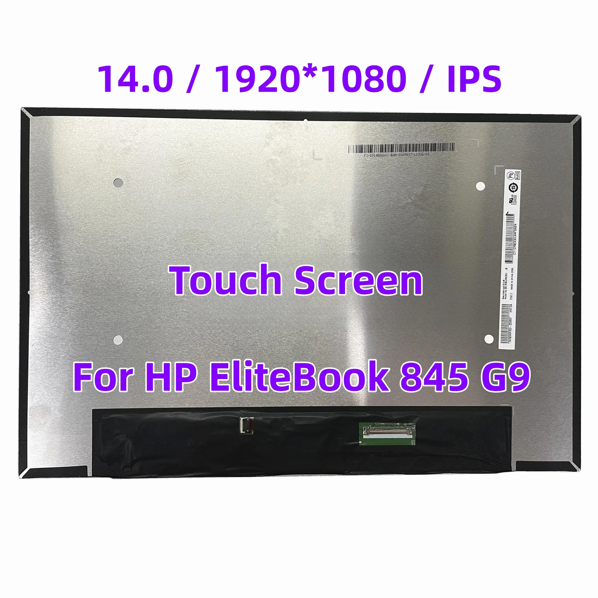Per Hp Elitebook 845 G9 Laptop Touch Lcd Display Screen Assembly B140Uak01.0