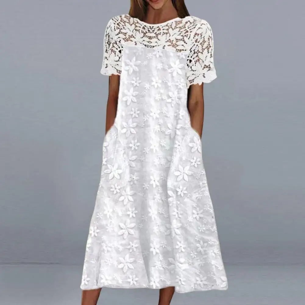 Belle Donne Vestono Patchwork Midi Dress Pullover Traspirante Donna Vestiti Estivi Incontri Shopping Midi Dress