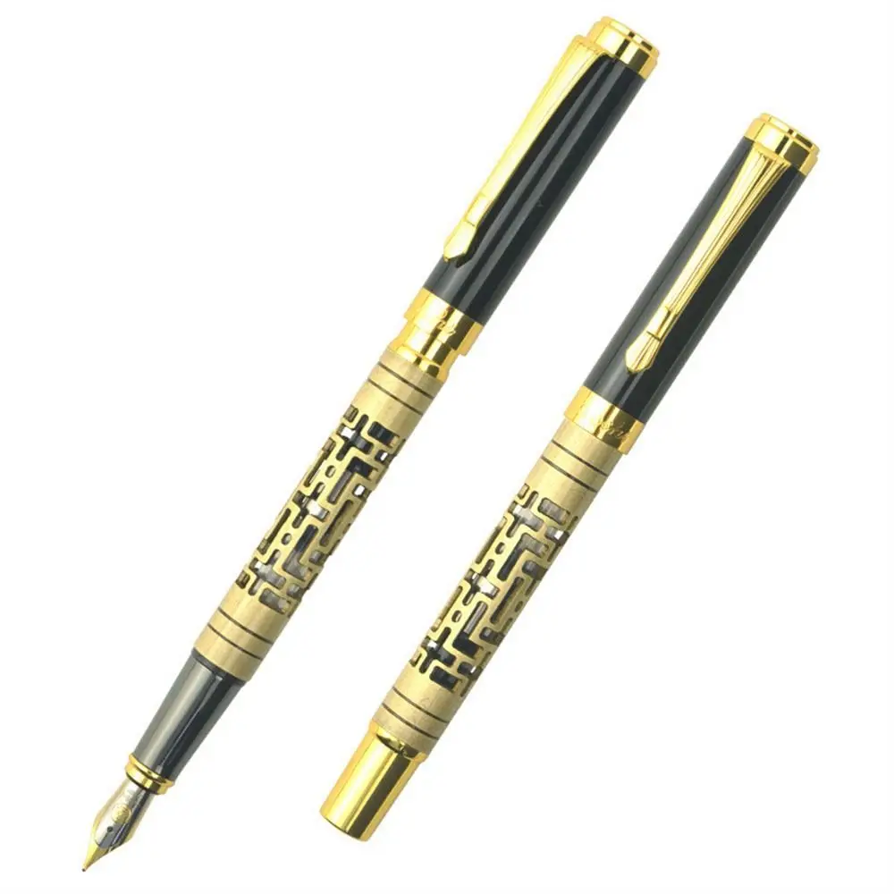 Penne Stilografiche Per Scrittura A Mano Lisce Scavano La Penna A Inchiostro Per Scrittura A Mano F Pennino 0.5Mm Penne Stilografiche In Metallo Regal