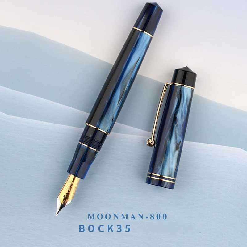 Majohn M800 Resina Fontana Pencolorful Acrilico Dorato Clip Bock Fine Nib F/0.5Mm Scrittura Scuola Cancelleria Regalo Forniture Per Ufficio