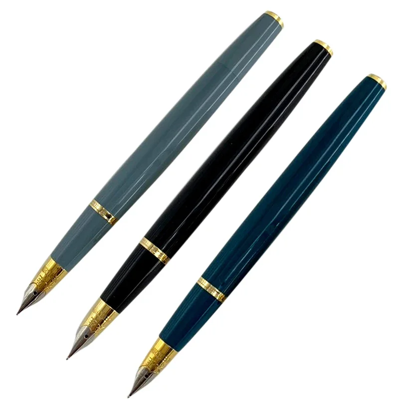 Yong Sheng 601A Penna Stilografica Wave Golden Cap Vacumatic Stilografica F Pennini Solid Dark Blue Sschool Forniture Per Ufficio Regali Penne