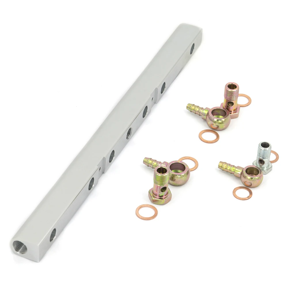 Ad Alto Flusso Del Carburante In Alluminio Kit Di Guida Per Vr6 Turbo Compressore Nero Fr-02-Bk