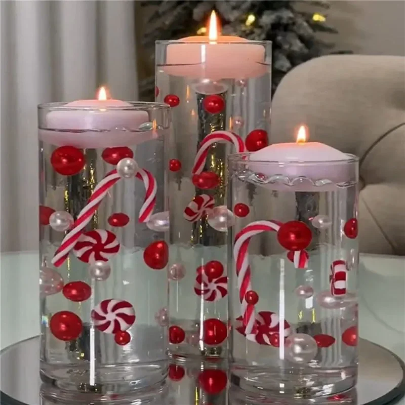 Natal Vas Pengisi Mutiara Untuk Vas Candyland Mutiara Air Gel Manik Mengambang Lilin Pusat Untuk Dekorasi Pesta Natal