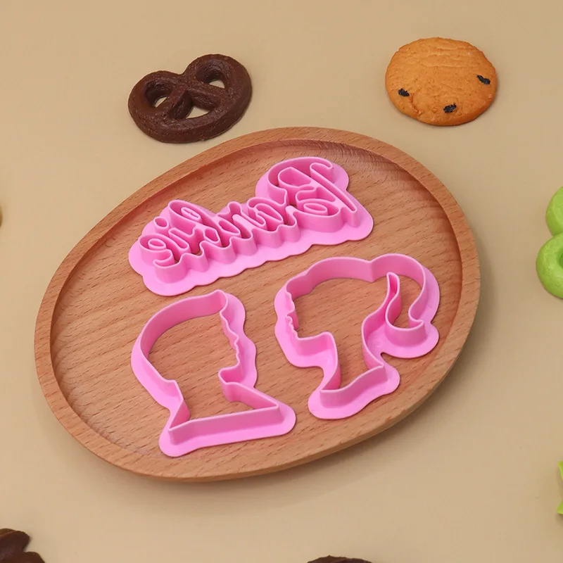 Fustellatura Barbie Princess Biscuit Mold Flip Sugar Baking Tool Set Diy Cake Model Prop For Girls Kitchen Interest Accessories