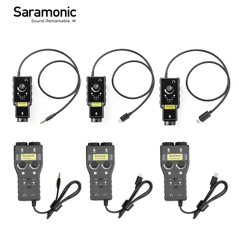 Saramonic Smartrig Xlr Microfono Preamplificatore Adattatore Audio Mixer Preamplificatore E Interfaccia Per Chitarra Per Fotocamera Dslr Iphone 7 7S 6