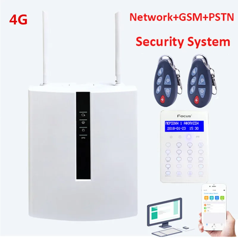 Focus Meian Fc-7668Pro Tcp Ip Wired Security Alarm 4G Gsm Sistema Di Allarme Con 88 Cablati Smart Home Alarm Con Controllo Webie