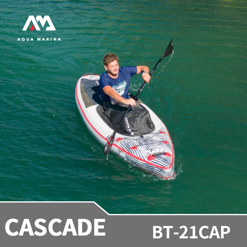 Aqua Marina Cascade Canoa Gonfiabile 1 Persona Tavola Da Surf Multiuso Sport Acquatici Dwf Rowboat Esplora La Pesca