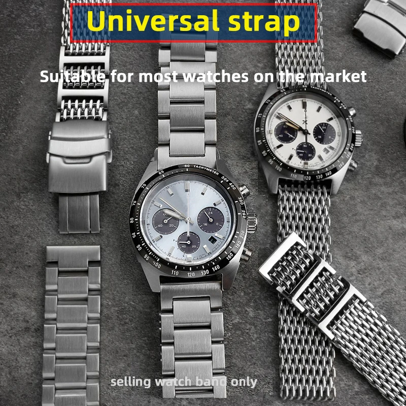 Cinturino In Rete Metallica Milano Per Seiko New No.5 In Scatola Ice Blue Panda Di White Panda Ssc909P1 Casio Huawei Watch Chain Maschio 20 22Mm