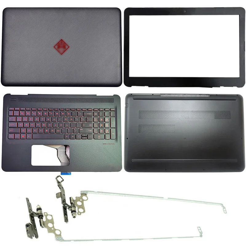 Per Hp Omen 15-Ax 15T-Ax 15-Ax016Tx 017Tx 020Tx Cover Posteriore Lcd Per Laptop/Cornice Frontale/Cerniere/Poggiapolsi/Custodia Inferiore 856715-001