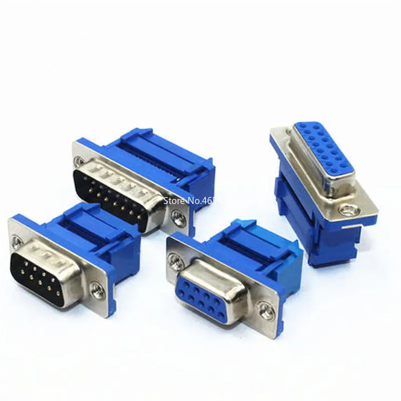 5Pcs Didc9 Didc15 Didc25 Didc37 Db9 Db15 Db25 Db37 Maschio Femmina Spina Porta Seriale Del Connettore Idc Crimp Tipo D-Sub Rs232 Adattatore
