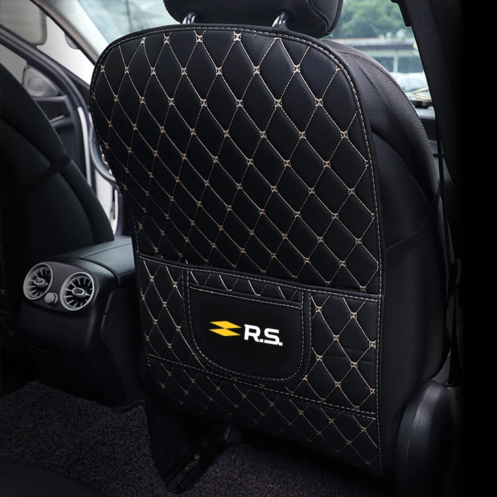 1 Pz Sedile Auto In Pelle Schienale Anti Kick Pad Per Renault Rs Sport Megane 3 4 2 Clio 5 Line Sandero Scenic Logan Twingo Koleos