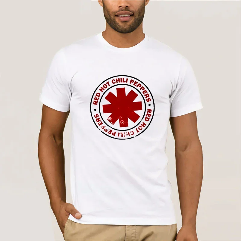2023 Rhcp Rock Band Red Hot Chili Maglietta Unisex Peperoni Incredibili T-Shirt Modali Per Uomo Retro Lounge Band Red Sea Logo Op Tees