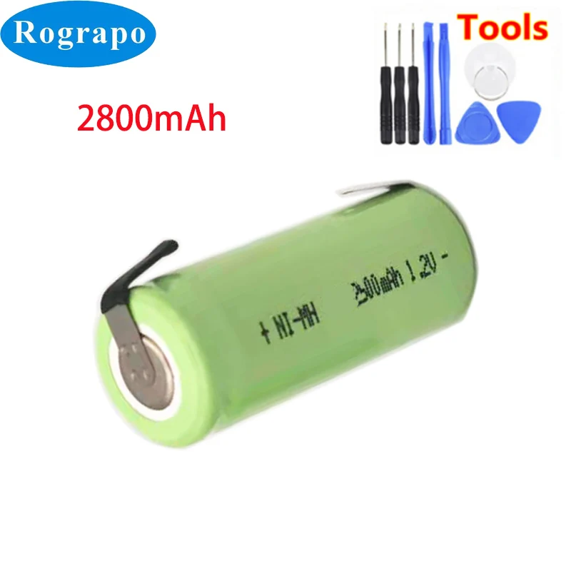 Nuova Batteria Ni-Mh Da 1.2V 2800Mah Per Braun Oral B Triumph 5000 9000 9500 9900 Batterie Per Spazzolino Elettrico 49Mm X 17Mm